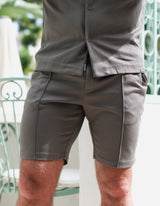 Slate Grey Textured String Short